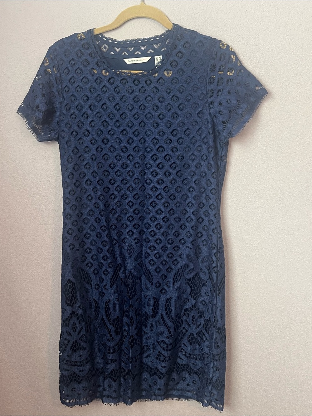Isaac Mizrahi Navy Blue Lace Dress Size XS